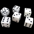 TDSO Gemstone Howlite White & Black 6 x D6 Spot Dice Set