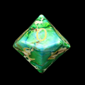 TDSO Gemstone Imperial Stone Green & Gold D10 Dice