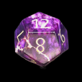 TDSO Gemstone Imperial Stone Purple & Gold D12 Dice