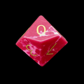 TDSO Gemstone Imperial Stone Red & Gold D10 Dice