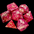 TDSO Gemstone Imperial Stone Red & Gold 7 Dice Polyset