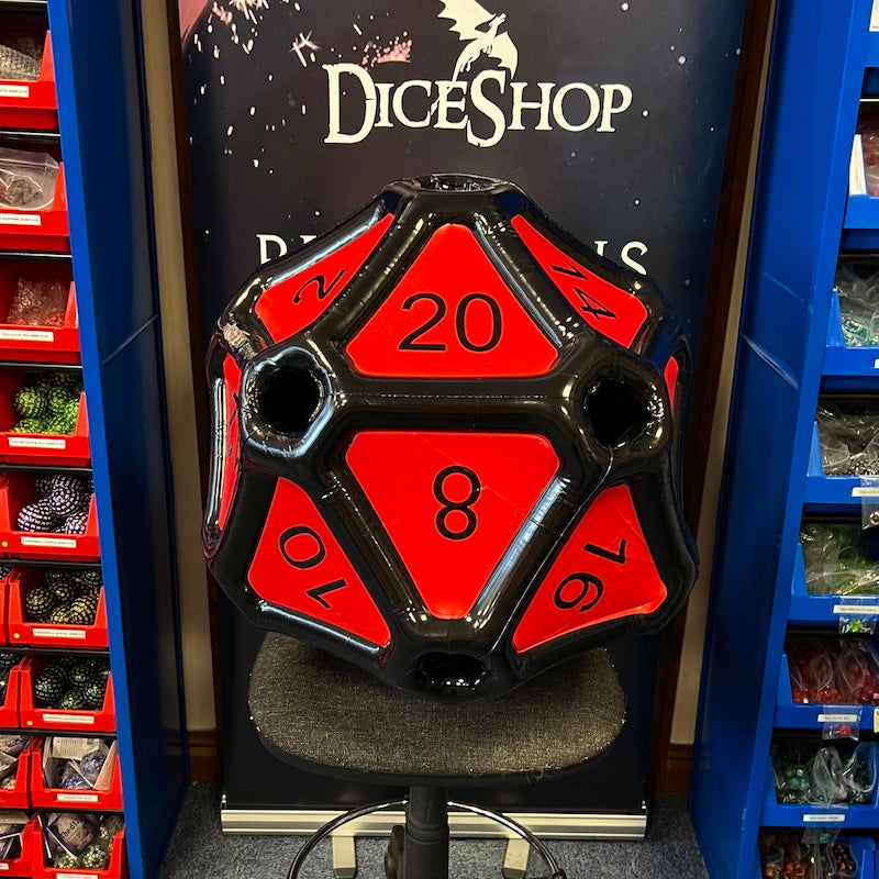 TDSO Inflatable Black & Red MASSIVE D20 Dice
