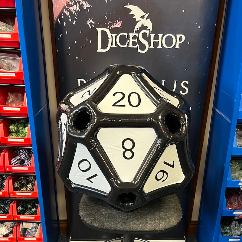 TDSO Inflatable Black & White MASSIVE D20 Dice - Ex Display