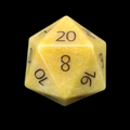 TDSO Gemstone Jade Yellow & Black D20 Dice
