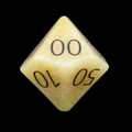 TDSO Gemstone Jade Yellow & Black Percentile Dice