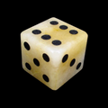 TDSO Gemstone Jade Yellow & Black D6 Spot Dice