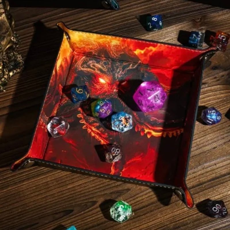HALF PRICE TDSO Cthulhu/Kraken Fire Folding Dice Tray
