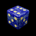 TDSO Gemstone Lapis Lazuli & Gold D6 Spot Dice
