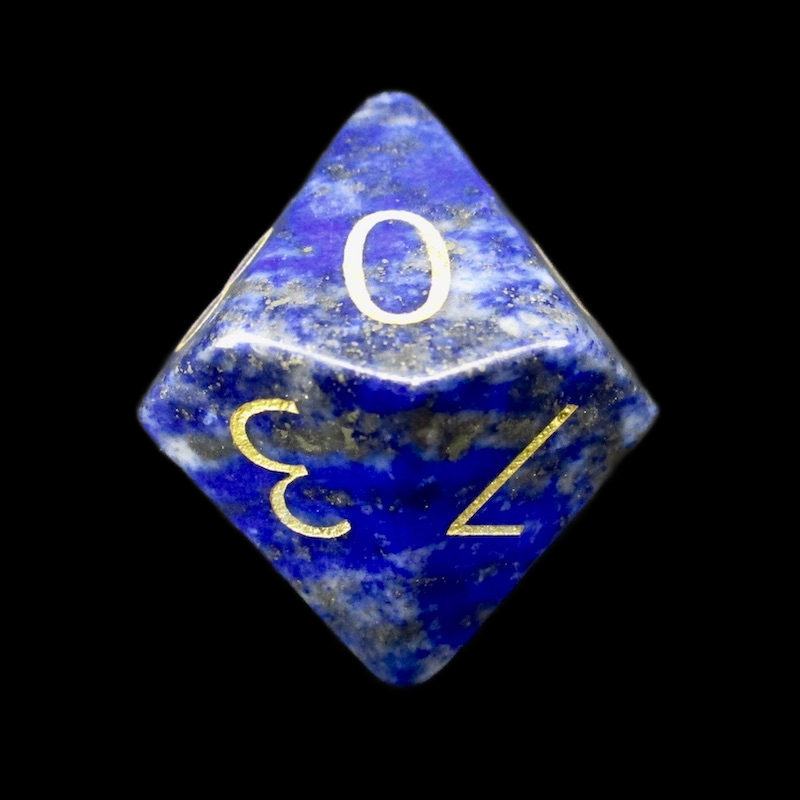TDSO Gemstone Lapis Lazuli & Gold D10 Dice