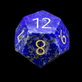 TDSO Gemstone Lapis Lazuli & Gold D12 Dice
