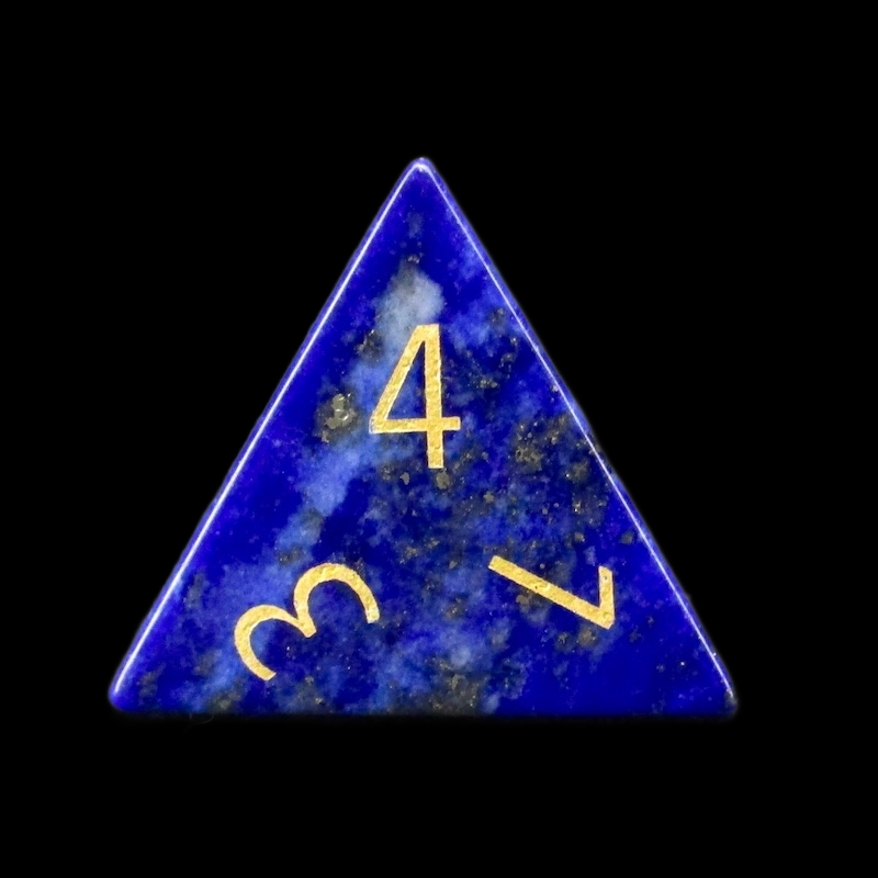 TDSO Gemstone Lapis Lazuli & Gold D4 Dice