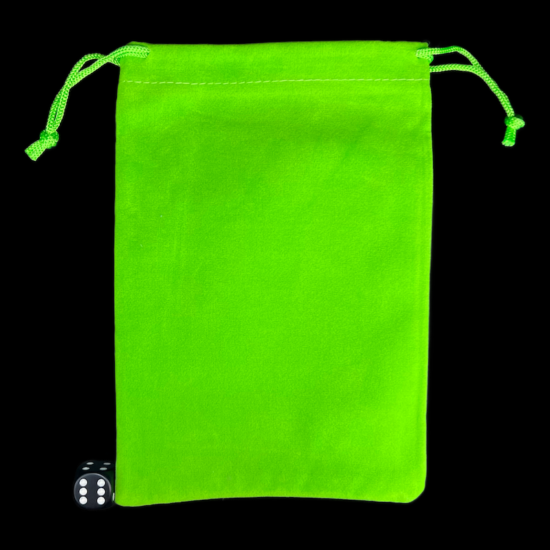 HALF PRICE TDSO Large Bright Green Soft Touch Dice Bag