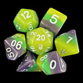 TDSO Layer Blue Green & Yellow Glitter 7 Dice Polyset