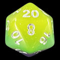 TDSO Layer Blue Green & Yellow Glitter D20 Dice