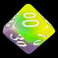 TDSO Layer Blue Green & Yellow Glitter Percentile Dice