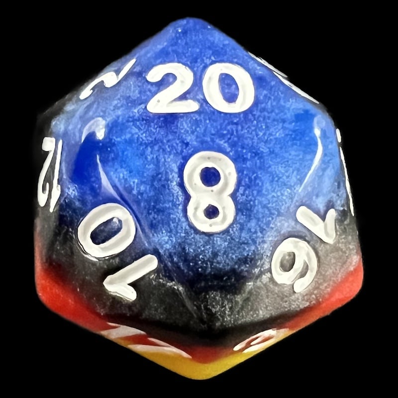 TDSO Layer Burning Sand D20 Dice