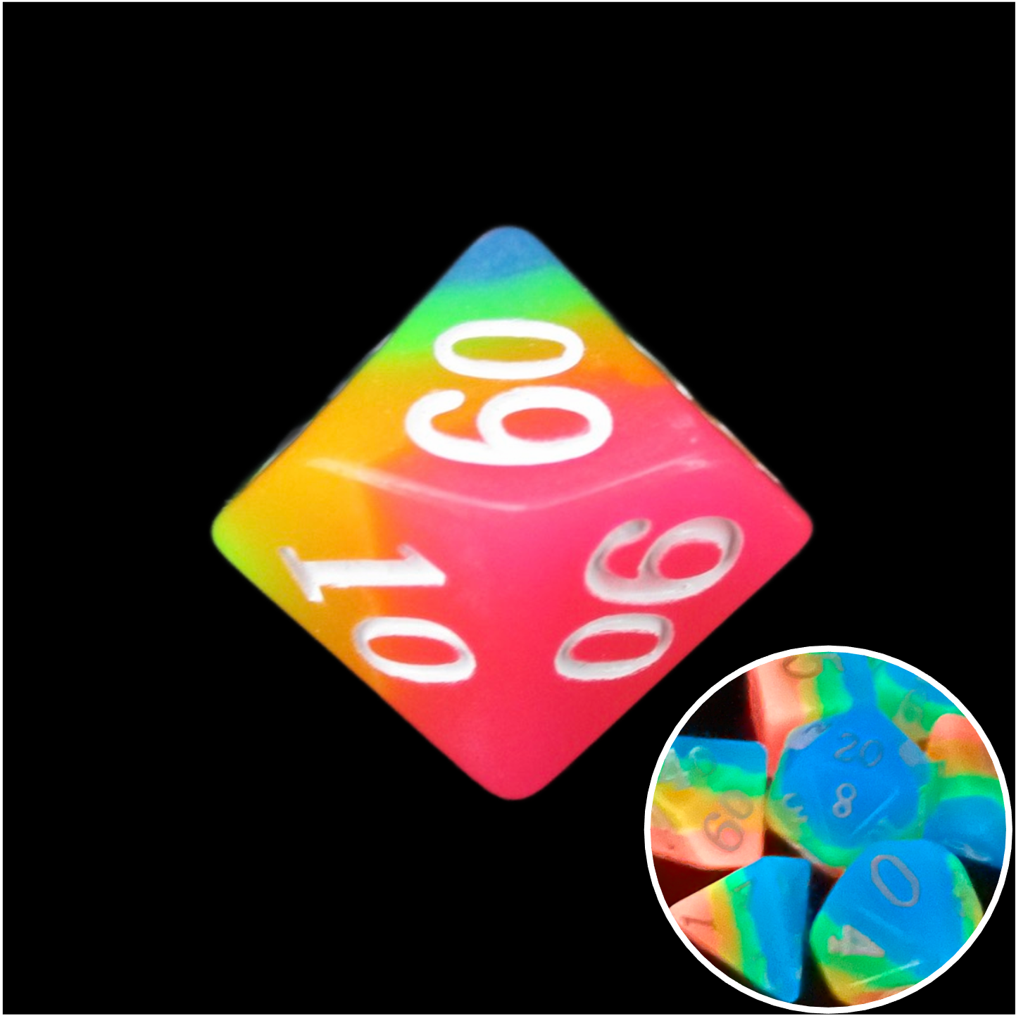 TDSO Layer Candy Glow In The Dark Percentile Dice