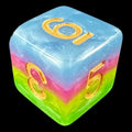 TDSO Layer Green Yellow Rose & Blue D6 Dice