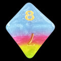 TDSO Layer Green Yellow Rose & Blue D8 Dice