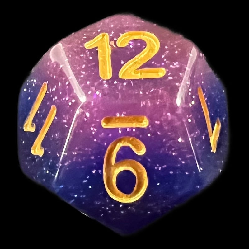 TDSO Layer Lavender Glitter D12 Dice