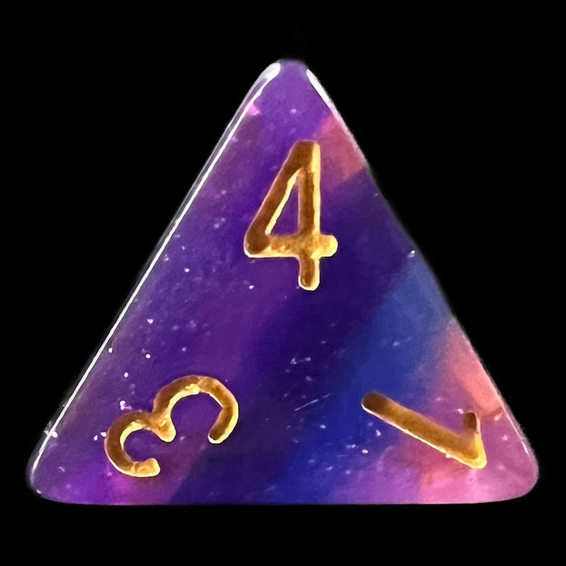 TDSO Layer Lavender Glitter D4 Dice