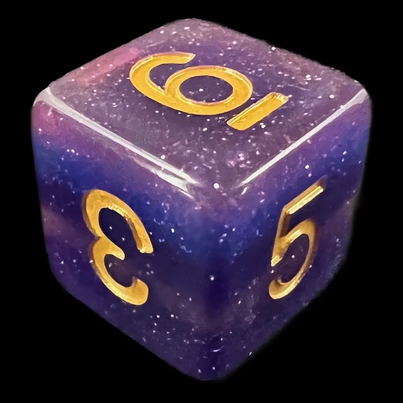 TDSO Layer Lavender Glitter D6 Dice