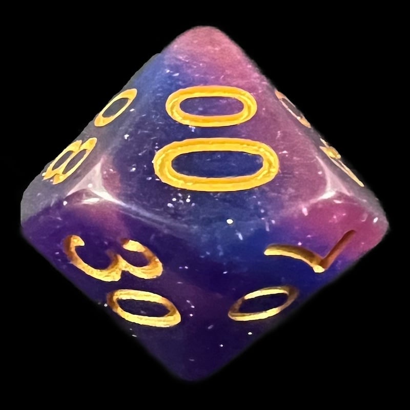 TDSO Layer Lavender Glitter Percentile Dice