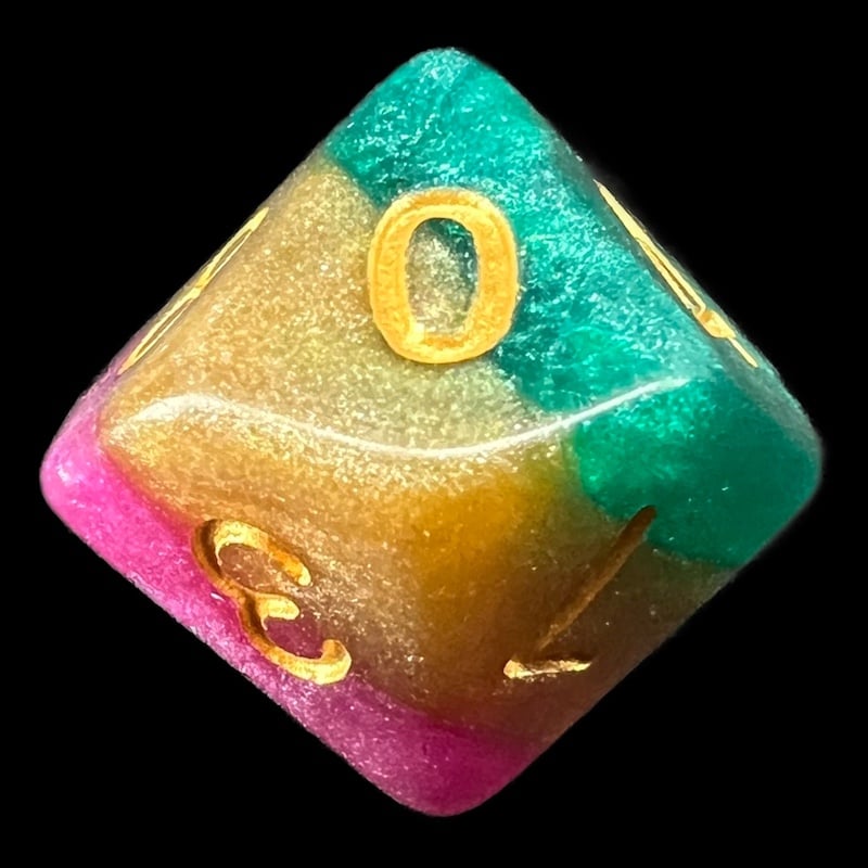 TDSO Layer Mardi Gras D10 Dice
