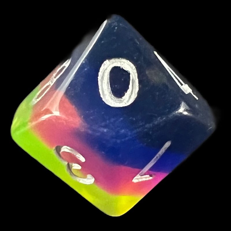 TDSO Layer Neon Sunrise D10 Dice