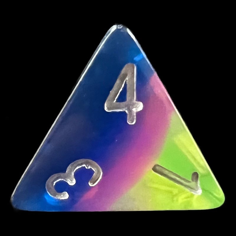TDSO Layer Neon Sunrise D4 Dice