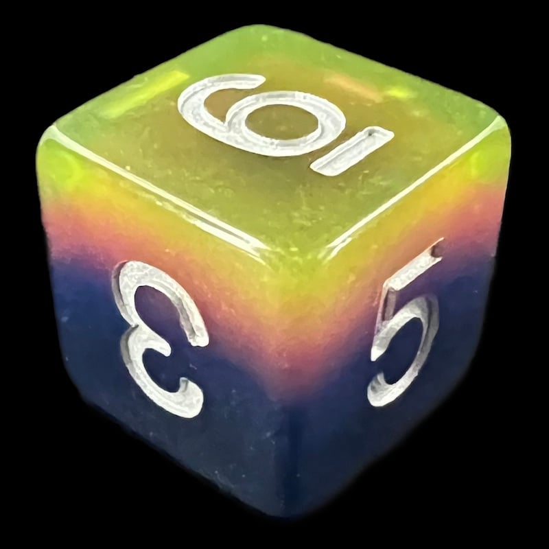TDSO Layer Neon Sunrise D6 Dice
