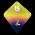 TDSO Layer Neon Sunrise D8 Dice