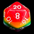 TDSO Layer Pearl Rainbow D20 Dice