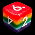 TDSO Layer Pearl Rainbow D6 Dice