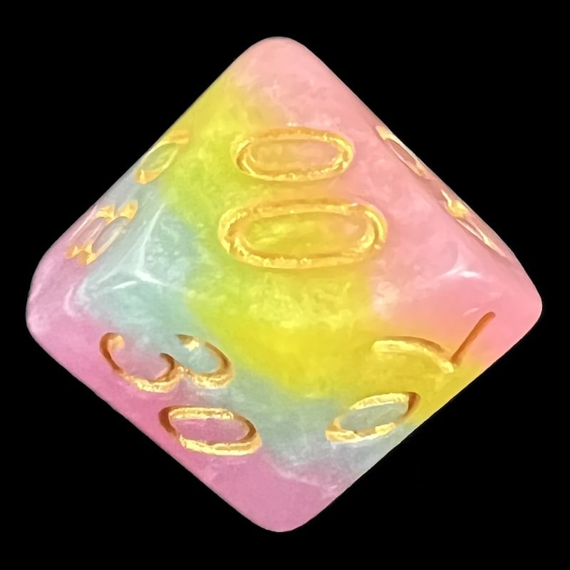 TDSO Layer Purple Blue Yellow & Pink Percentile Dice