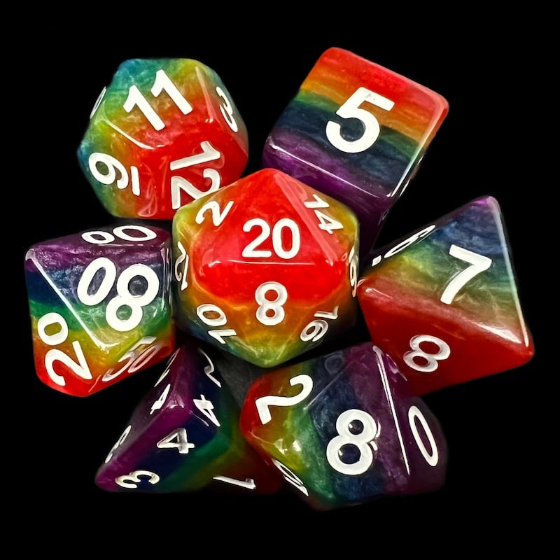 TDSO Layer Rainbow 7 Dice Polyset
