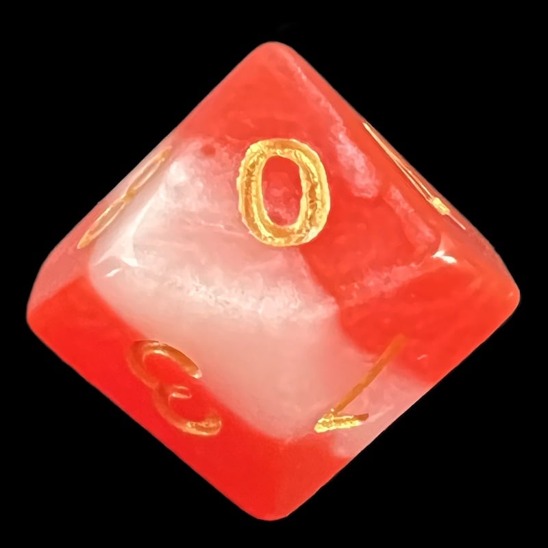 TDSO Layer Red Snow D10 Dice