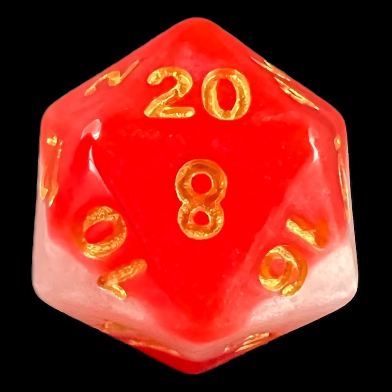TDSO Layer Red Snow D20 Dice