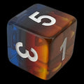 TDSO Layer Transparent Burning Sand D6 Dice