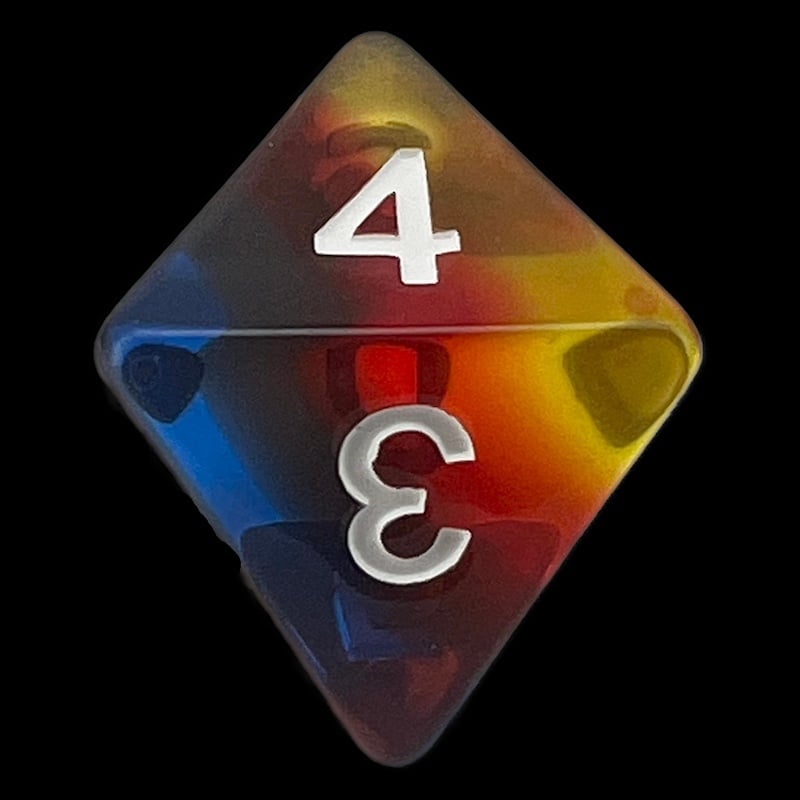 TDSO Layer Transparent Burning Sand D8 Dice