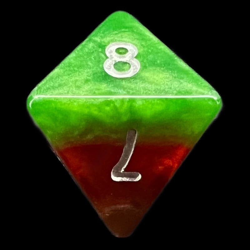 TDSO Layer Transparent Celestial D8 Dice