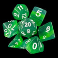 TDSO Layer Transparent Green 7 Dice Polyset