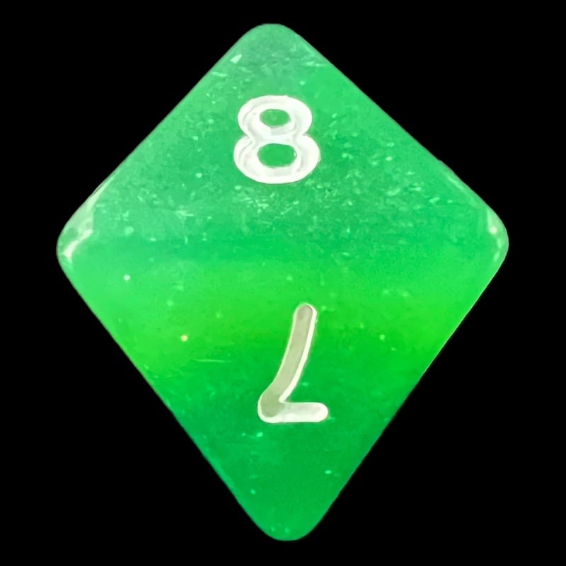 TDSO Layer Transparent Green D8 Dice