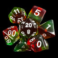 TDSO Layer Transparent Green Yellow & Red 7 Dice Polyset