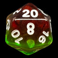 TDSO Layer Transparent Green Yellow & Red D20 Dice