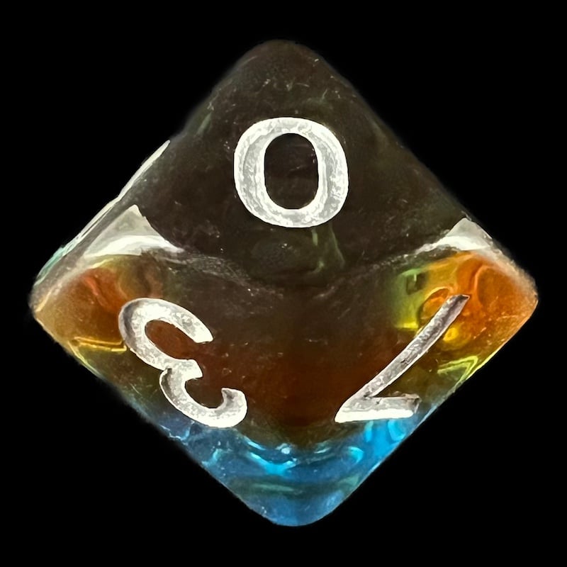 TDSO Layer Transparent Parallel Universe D10 Dice