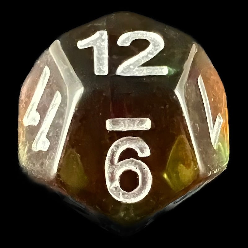 TDSO Layer Transparent Parallel Universe D12 Dice