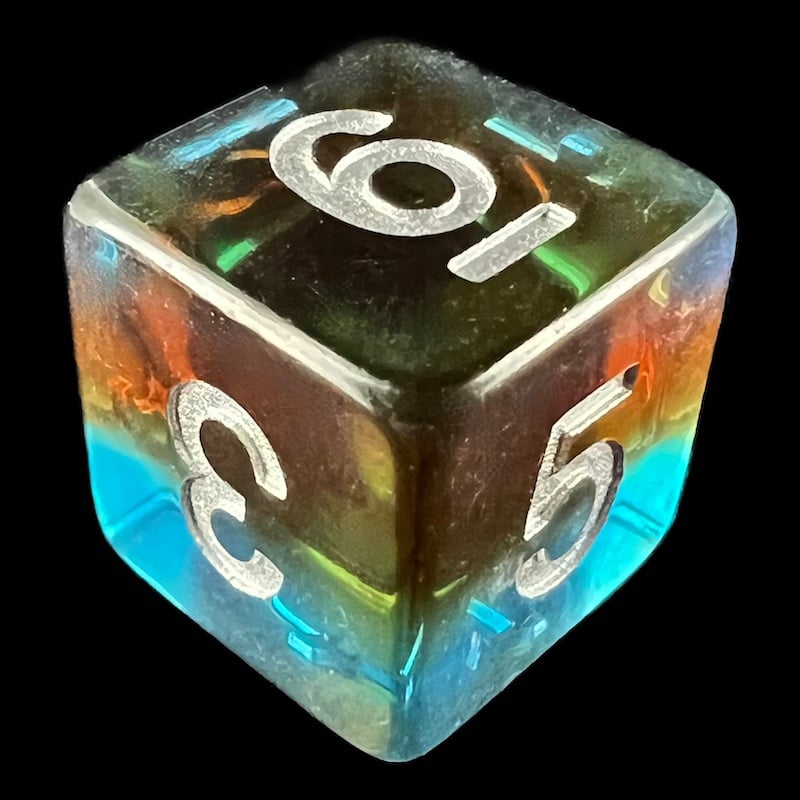 TDSO Layer Transparent Parallel Universe D6 Dice