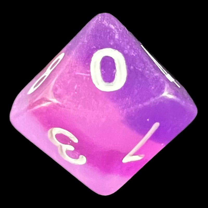TDSO Layer Transparent Purple D10 Dice