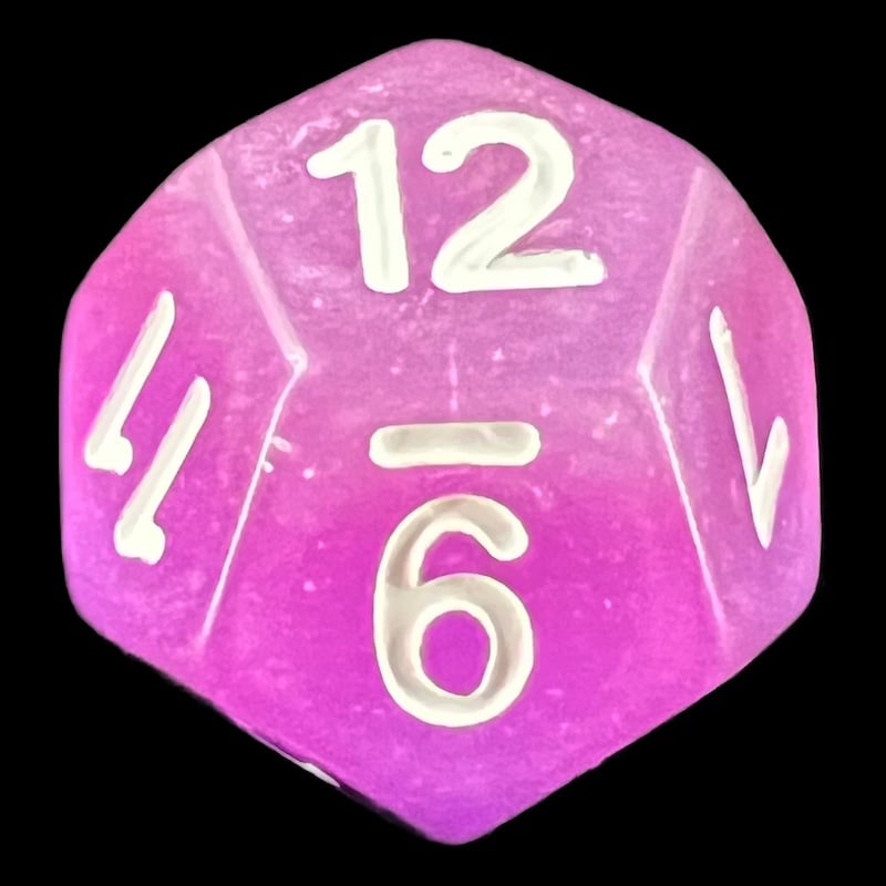 TDSO Layer Transparent Purple D12 Dice